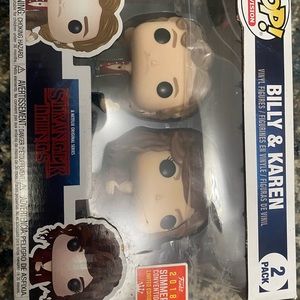 stranger things funko pop billy and karen 2 pack